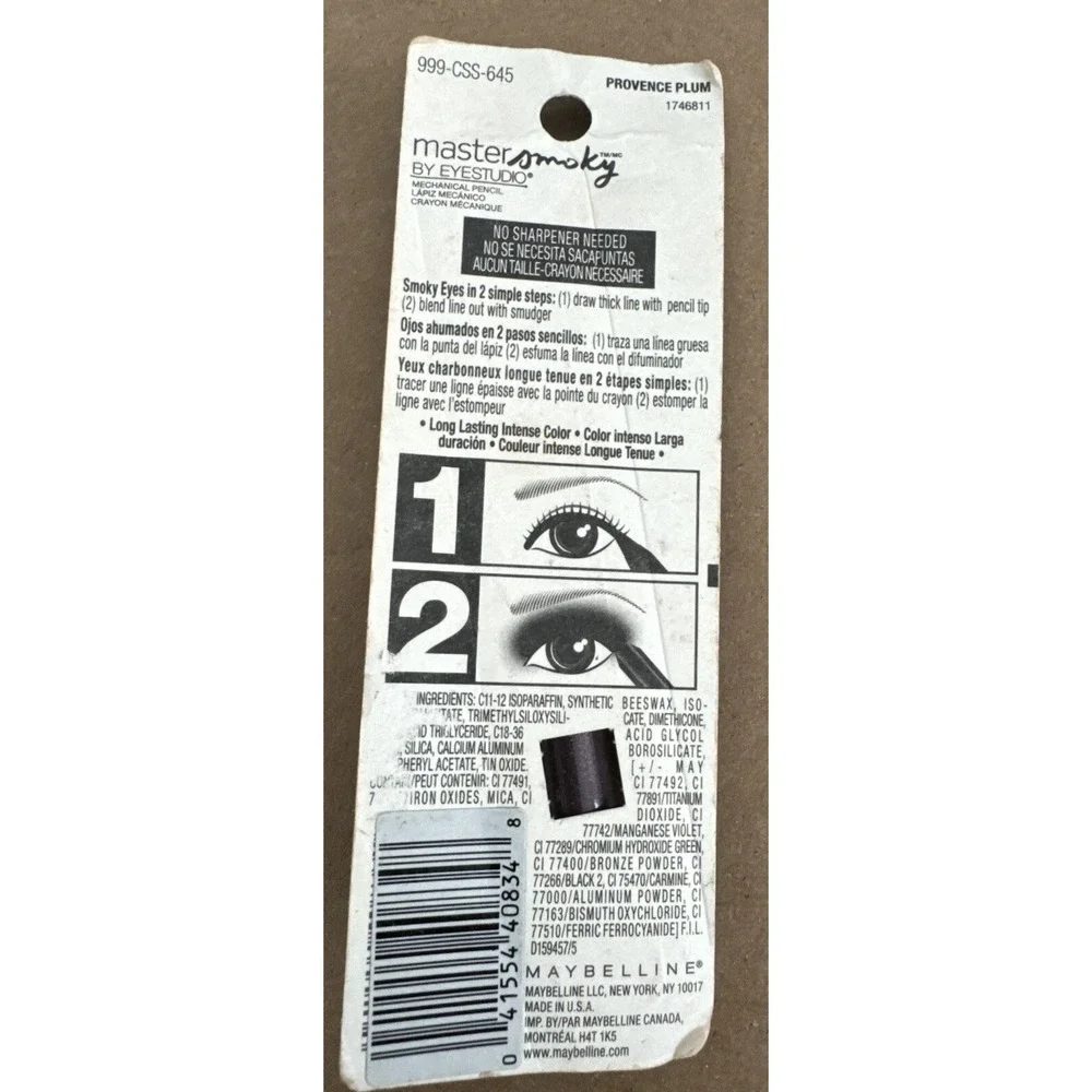NEW Maybelline Master‎ Smoky Mechanical Eyeliner Pencil # 645 Provence Plum